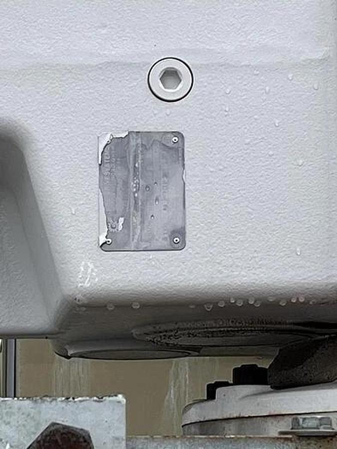 Used T BAILEY 316L STAINLESS STEEL TANK 33' TALL 12' DIAMETER MFG 2018 WITH AGITATOR