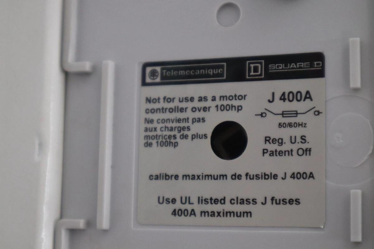 Used Telemecanique Square D Fused Disconnect Switch J 400A STOCK 4934A