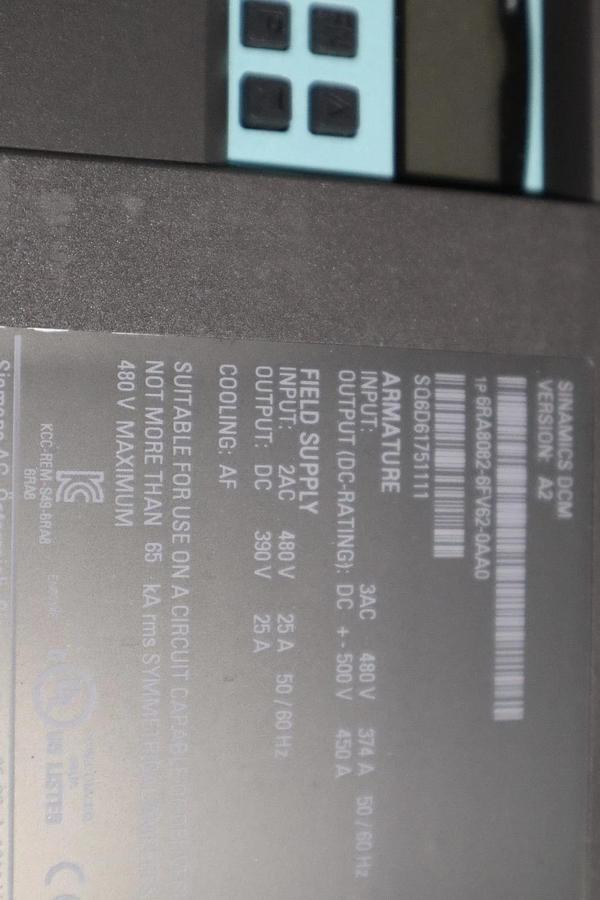 Used SINAMICS DCM DC CONVERTER  6RA8082-6FV62-0AA0 / 6RA80826FV620AA0 NEW STOCK GF225