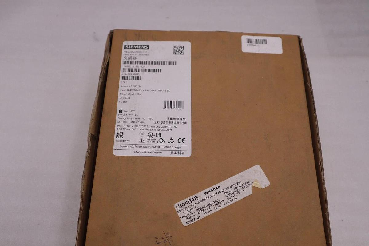 Used NEW IN BOX Siemens 6SL3210-1KE21-3UF1/ 6SL32101KE213UF1 DRIVE SINAMICS STOCK H11