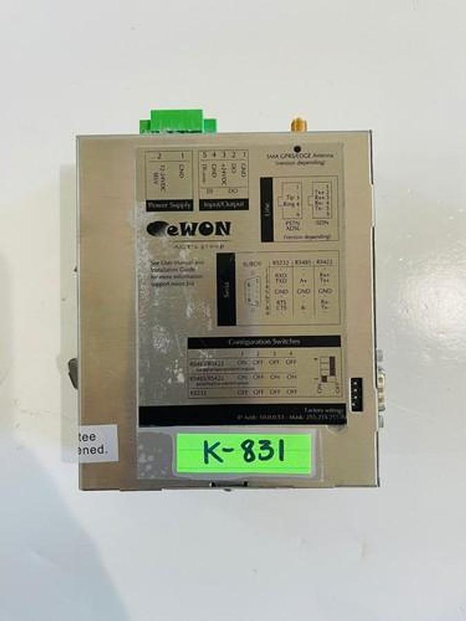 Used eWON Global Industrial LAN/Modem Router, 4x 10/100Mb, 3G+, 12-24VDC #K-831
