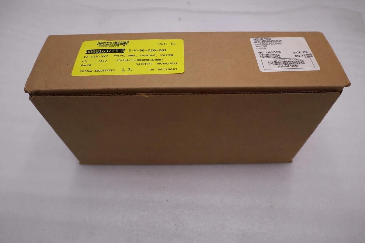 Used NEW ASCO SOLENOID SPRING VALVE 54301047-120/60 5/2 5 WAY 2 POSITION STK G10