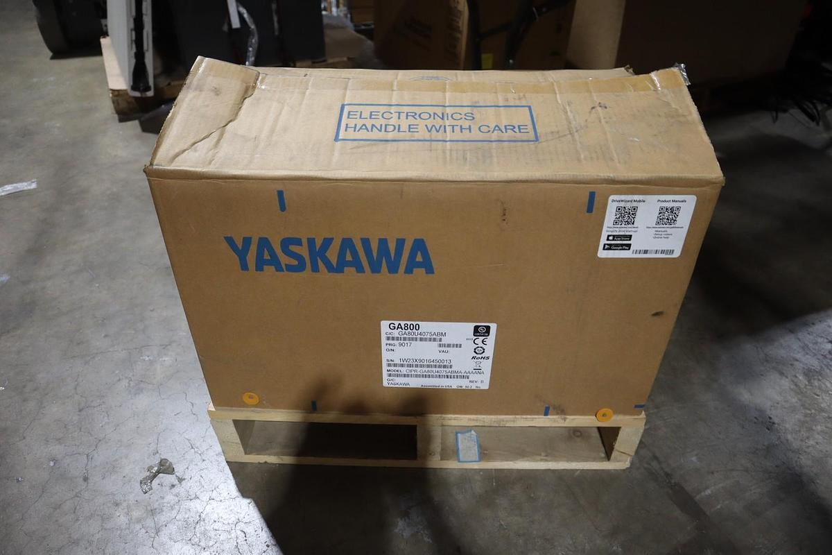 YASKAWA GA800 50 HP DRIVE GA80U4075ABM / CIPR-GA80U4075ABMA-AAAANA REV. B NEW