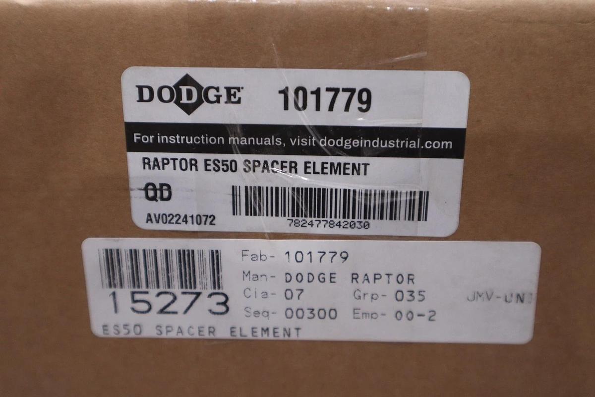 Used DODGE 101779 RAPTOR ES50 SPACER ELEMENT - NEW IN BOX - STOCK SGF107