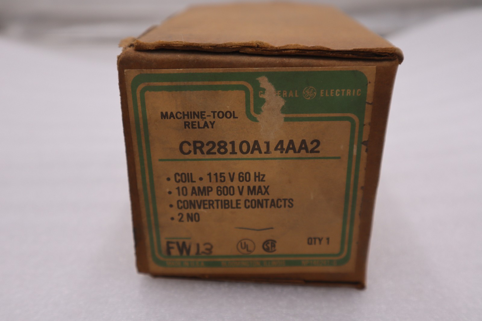 NEW GENERAL ELECTRIC CR2810A14AA2 RELAY - STOCK GF107A