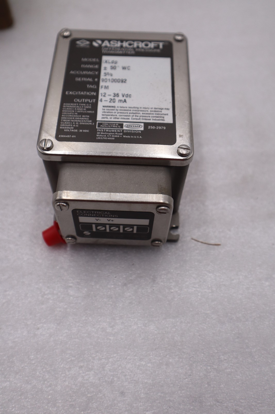 ASHCROFT IXLdp ULTRA LOW Differential Pressure Transmitter - STOCK GF1033A