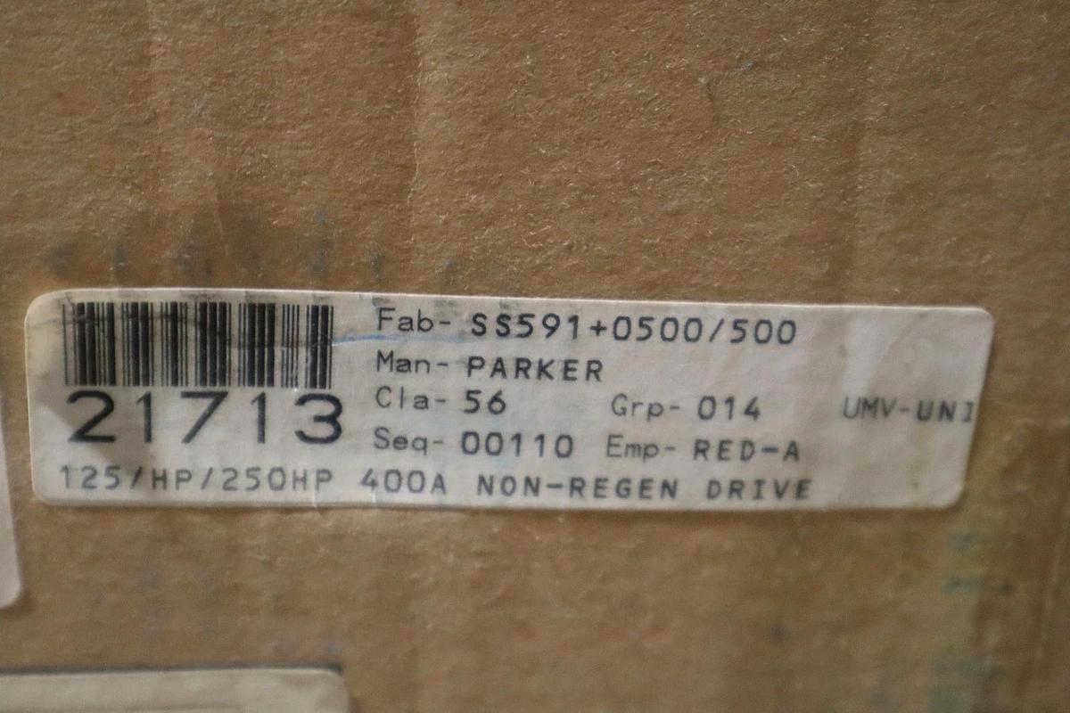 Used PARKER 591+0500/500 DRIVE NON-REGENERATIVE THREE-PHASE CHASSIS STOCK SGF84