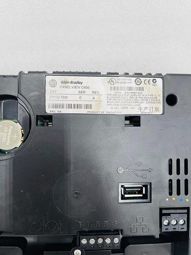 Used 2711C-T6M Allen Bradley Panelview 600 Mono Touchscreen C600 Ser C #L-718
