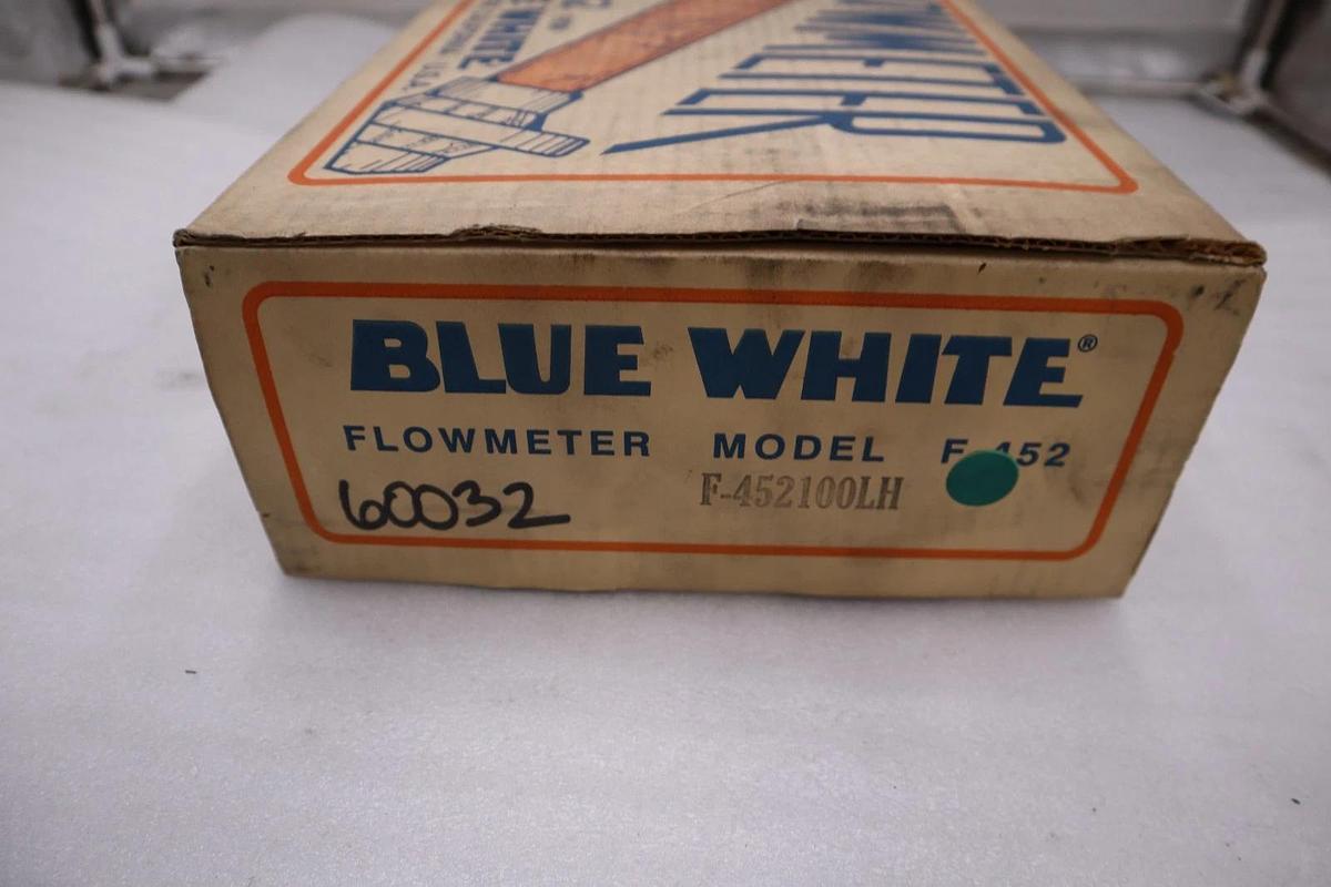Used Blue White F-452/ F-452100LH FLOWMETER - STOCK 3829CC