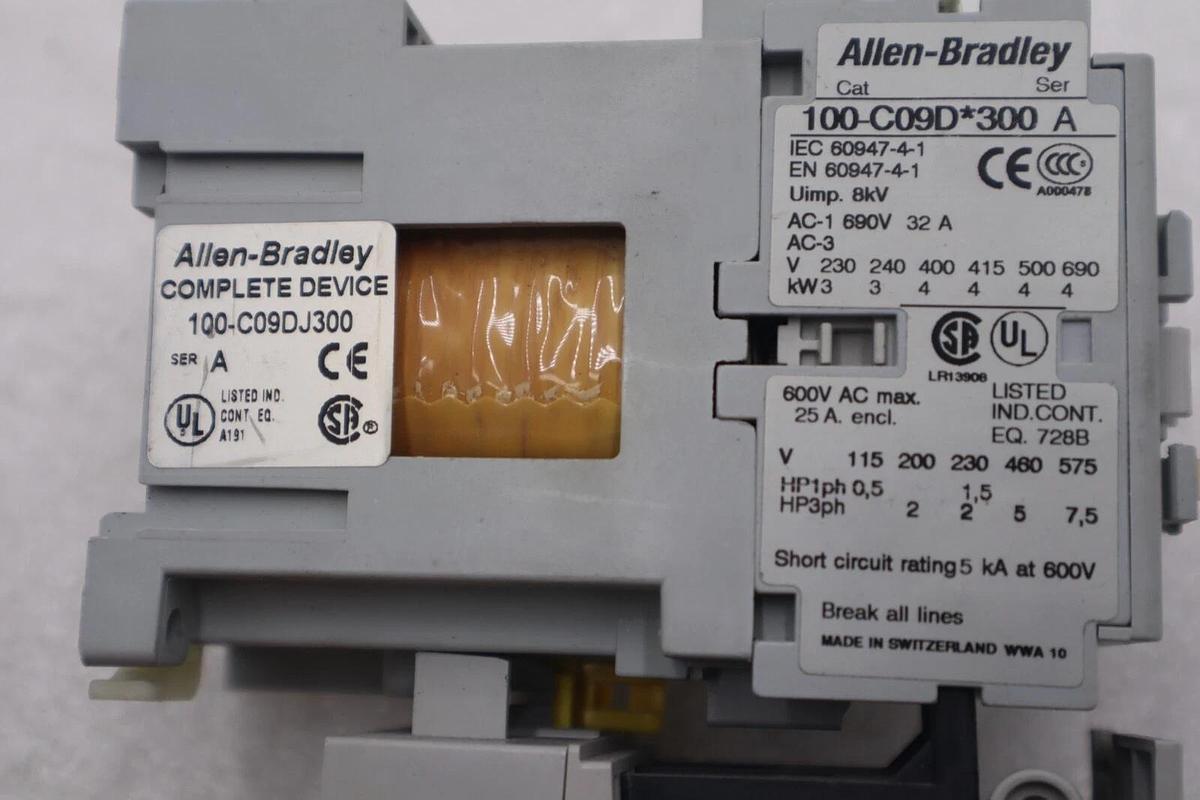 Used Allen Bradley 100-C09D300/100-C09DJ300 / 193-EECB/B DRIVES STOCK #B-1320