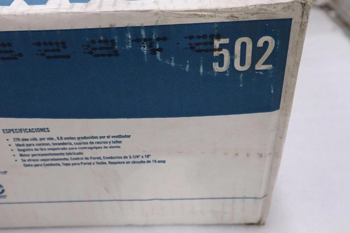 Used NEW OPEN BOX Brand New "10 " BROAN UTILITY FAN Model # 502 STK 2991CC