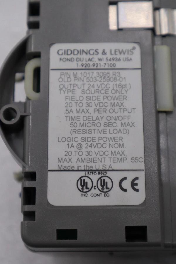 Used GIDDINGS & LEWIS DANAHER MOTION M.1017.3095 R3 / M10173095 R3 MODULE #6003