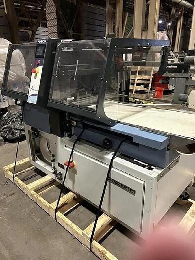 Used CONFLEX FUSION SIDE SEAL SHRINK WRAPPER OPERATING SPEED 100 FEET PER MINUTE