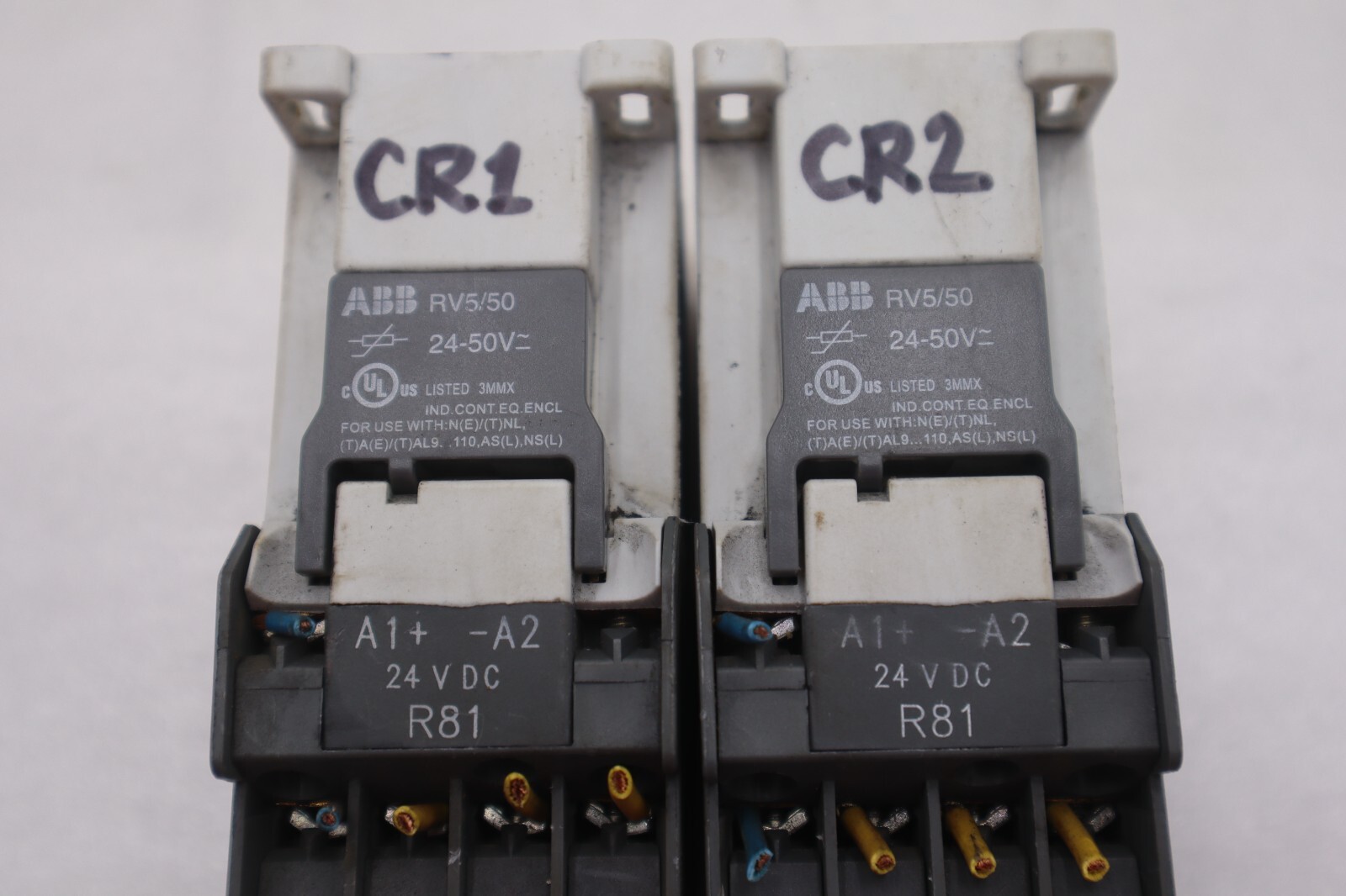Used ABB RV5/50 24-50V Surge Suppressor CA5 A600 Q300 Used Stock #K-2176