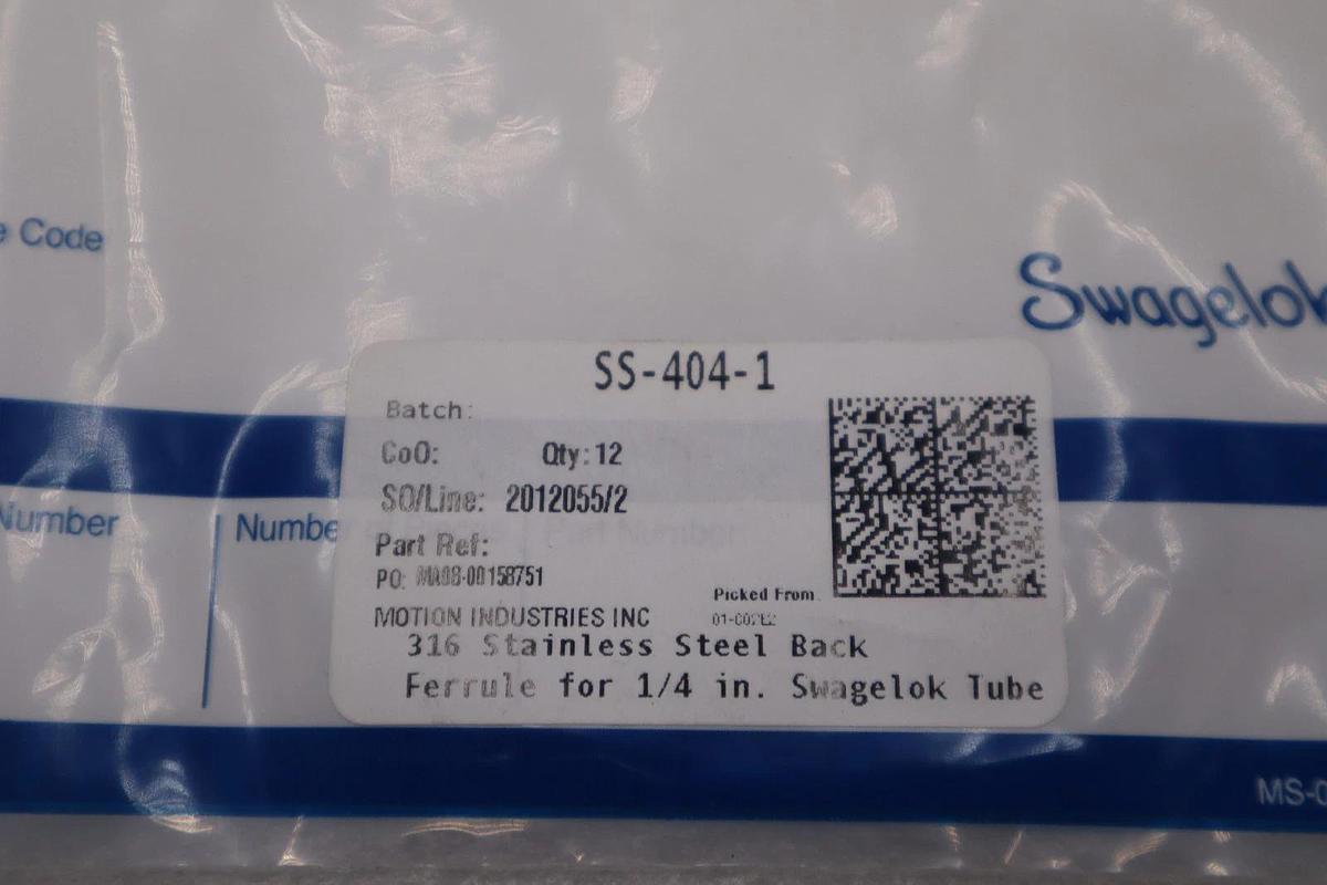 Used BOX OF 12 - SWAGELOK SS-PB4-TA4 / SSPB4TA4 - NEW IN BOX - STOCK GF590A