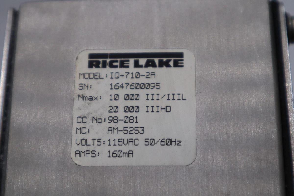 Used RICE LAKE WEIGHING SYSTEMS IQ+710-2A DIGITAL READOUT STOCK K-2983-A