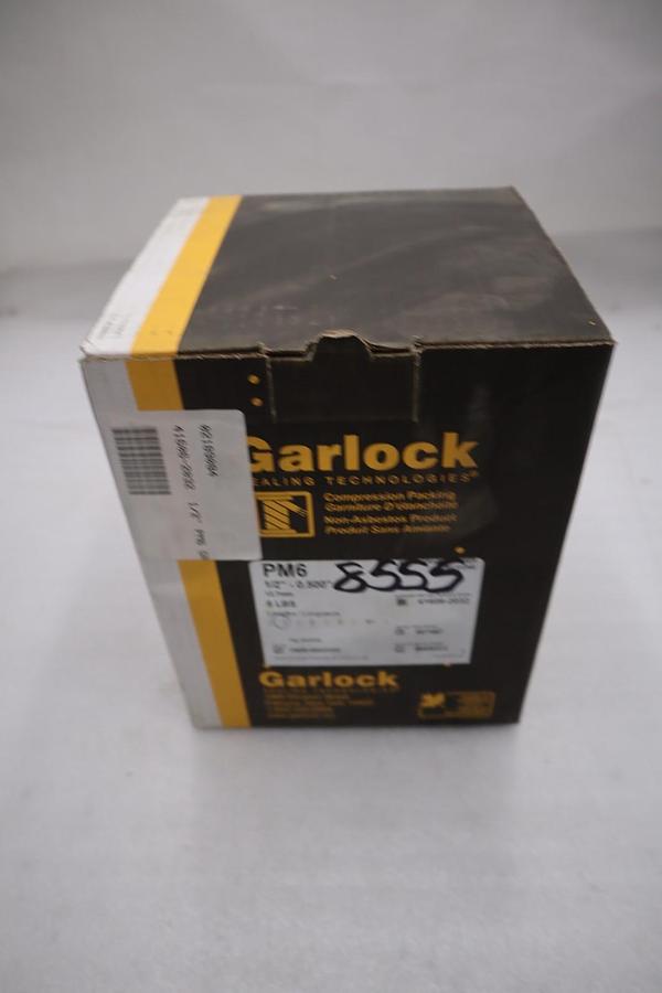 GARLOCK 5LB 12.7MM 1/2" 5 LBS CARBON PACKING - NEW IN BOX - STOCK GF853