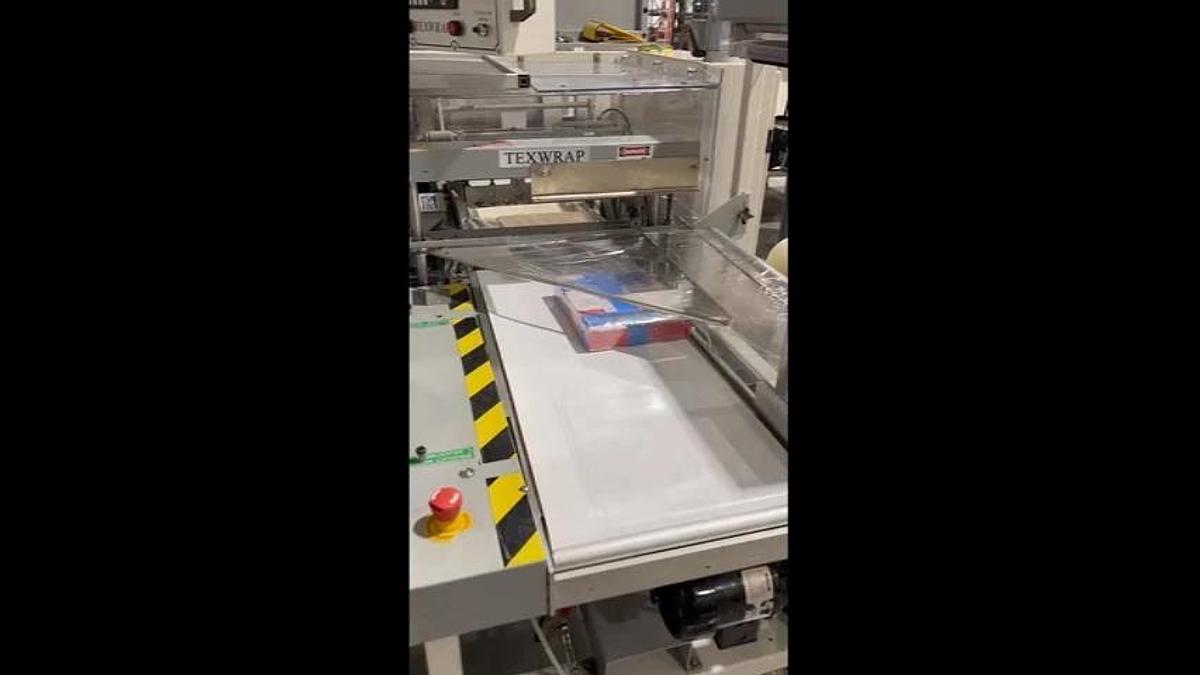 Used TEXWRAP MODEL 2219 SHRINK WRAP SYSTEM WITH VIDEO