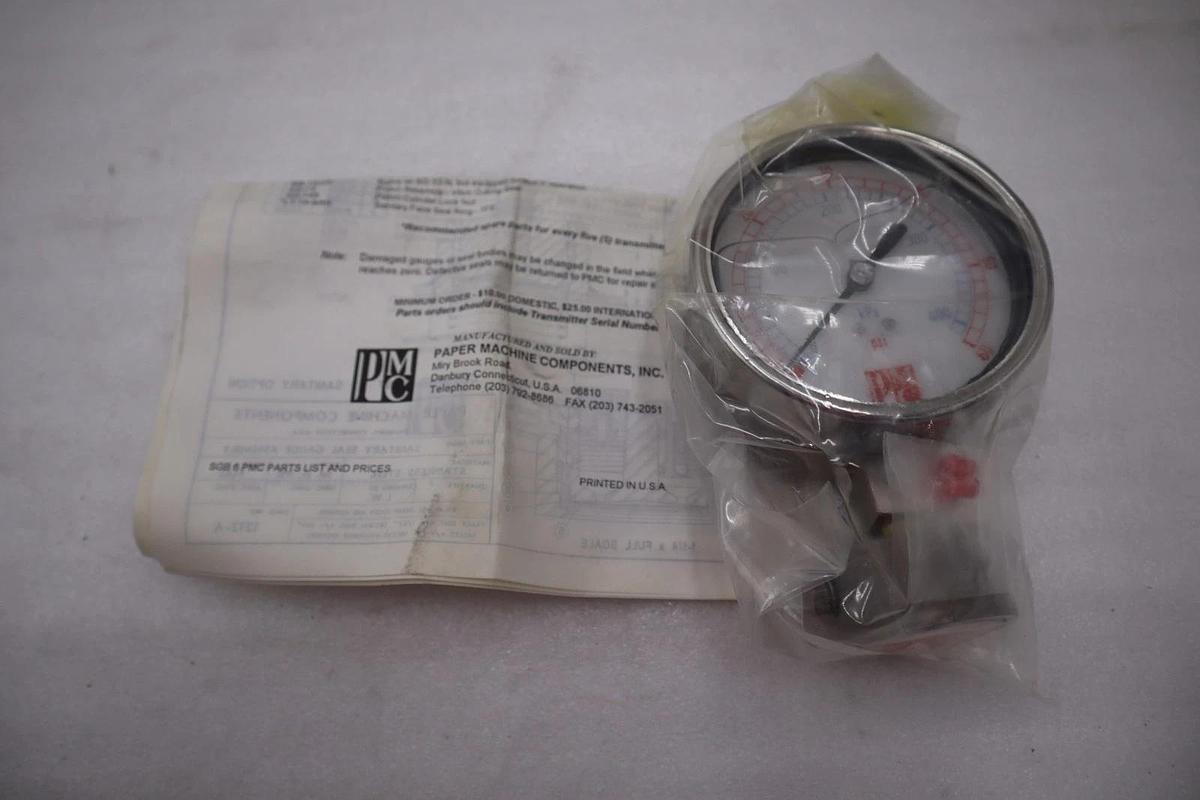 Used PMC 60 PSI PRESSURE GAUGE HC.003 DOW 200 8742 - STOCK GF1291
