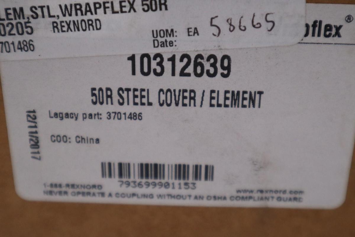 Rexnord 3701486 Wrapflex 50R Steel Cover And Element Assembly - STOCK GF1327