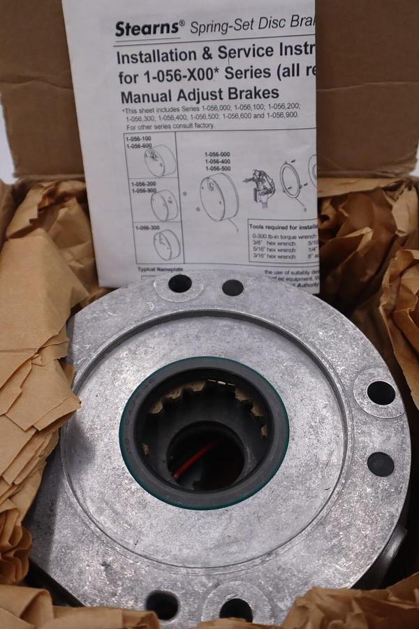 Used STEARNS 1056012I0BQF BRAKE ASSY-STD NEW W/O GEAR REV-B NEW IN BOX STOCK G4A