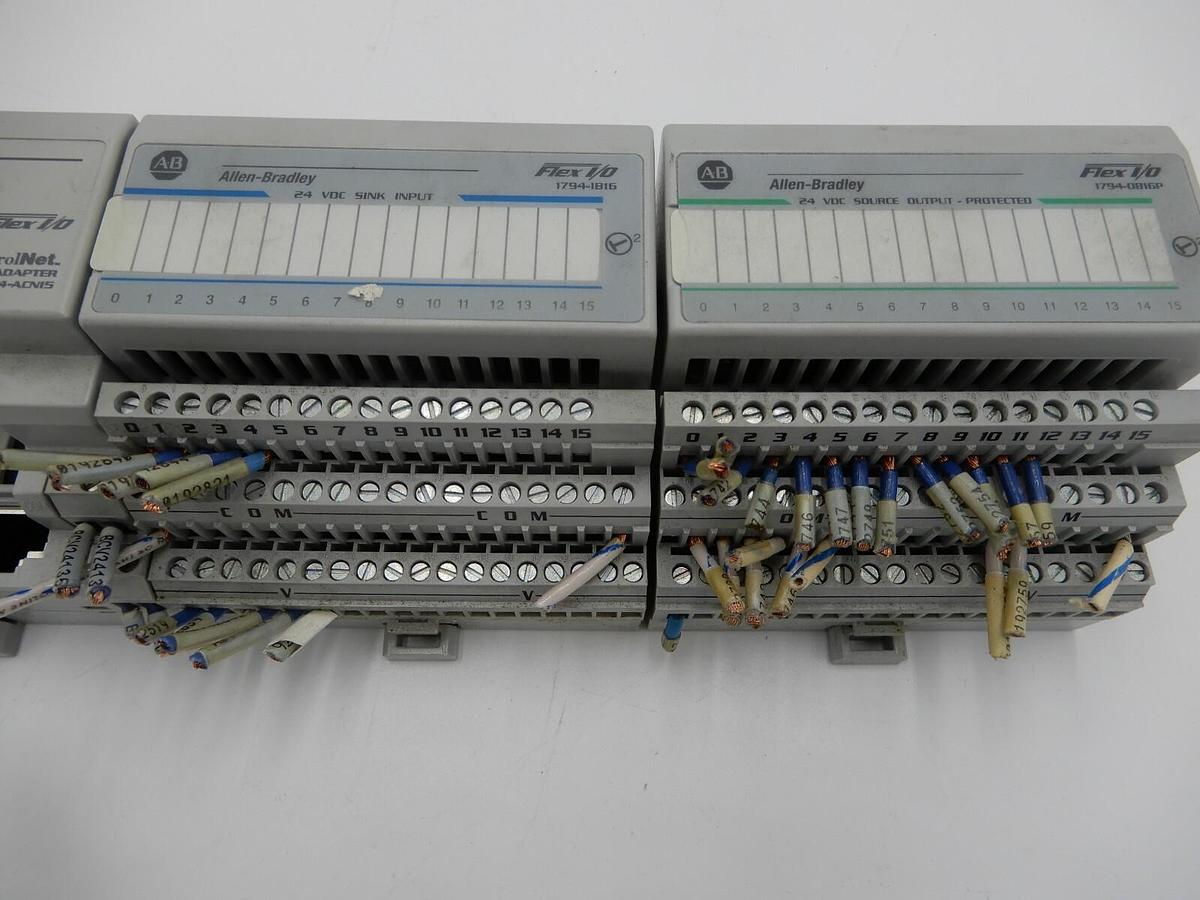 Used ALLEN BRADLEY PLC 1794-ACN15 1794-IB16 1794-OB16P STOCK NUMBER 372