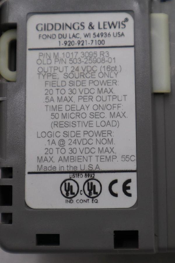 Used GIDDINGS & LEWIS DANAHER MOTION M.1017.3095 R3 / M10173095 R3 MODULE #6009