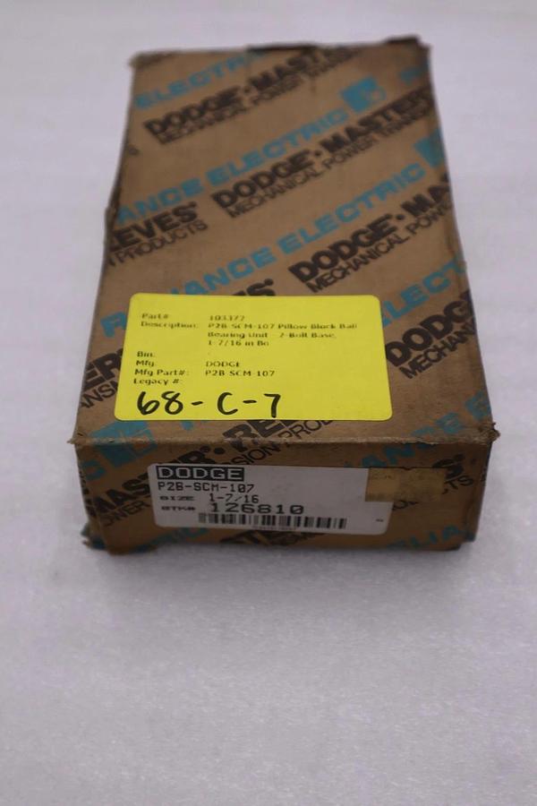 DODGE 126810 P28-SCM-107 PILLOW BLOCK BALL BEARING - STOCK 2944CC