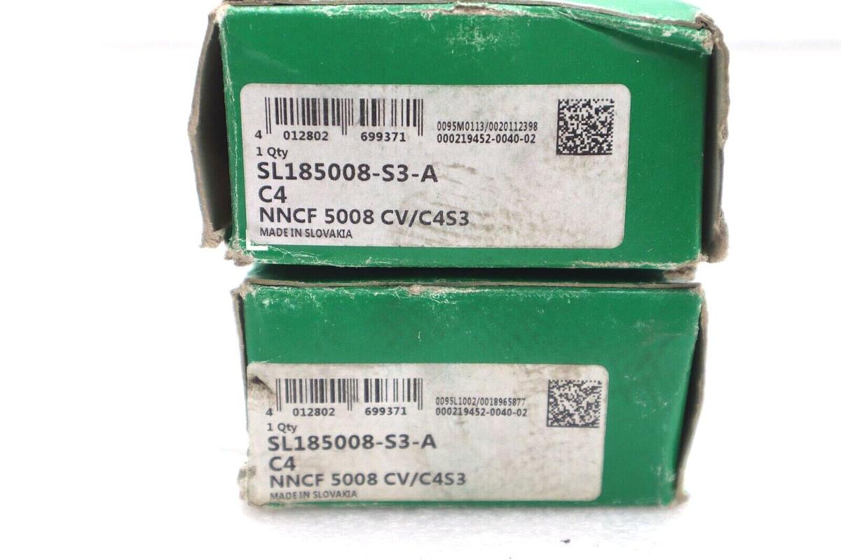 Used INA Cylindrical Roller Bearings SL185008-S3-A C4 NNCF 5008 New Open Box #K-2234