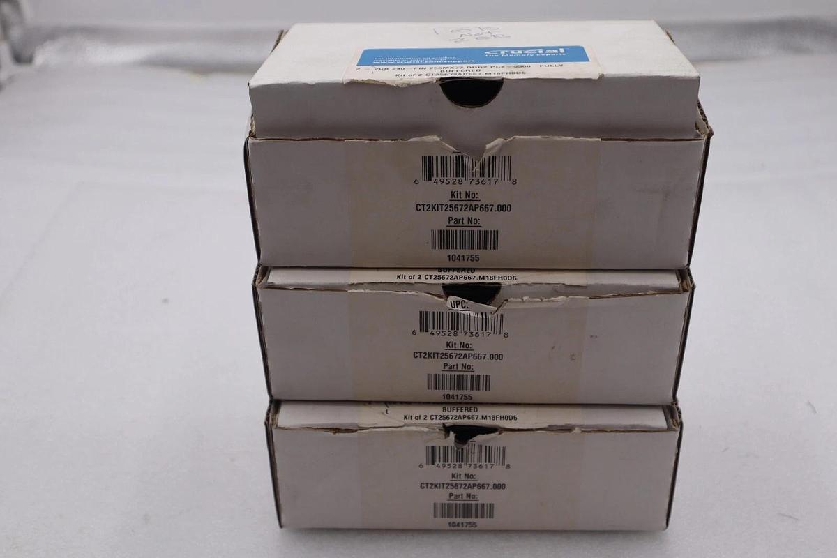 Used CRUCIAL PC2-5300 1GB DDR2 FULLY BUFFERED STOCK #K-1522A