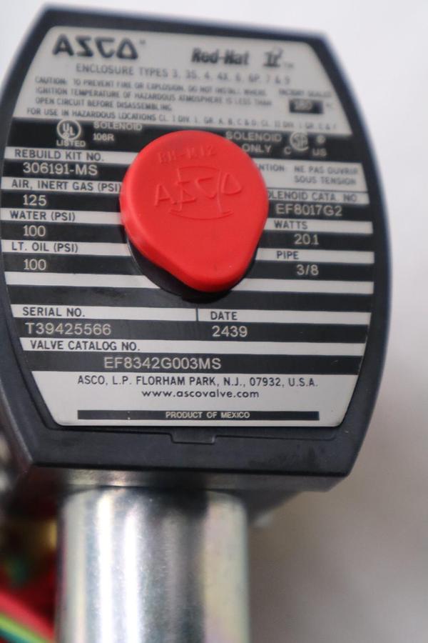 REDHAT EF8342G003MS120/60DA Solenoid Valve - NEW IN BOX - STOCK 3102CC