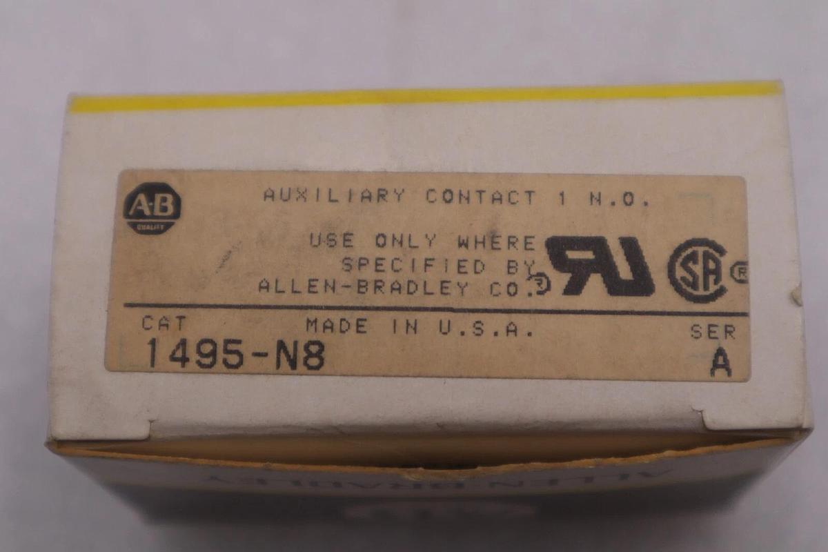 NEW OPEN BOX Allen Bradley 1495-N8 Auxiliary Contact Series/A  AB STOCK K-3379