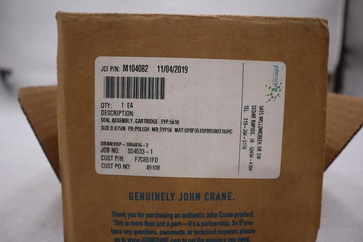 NEW JOHN CRANE 5600 SERIES TYP 5610N SIZE 0.875IN STOCK 5897