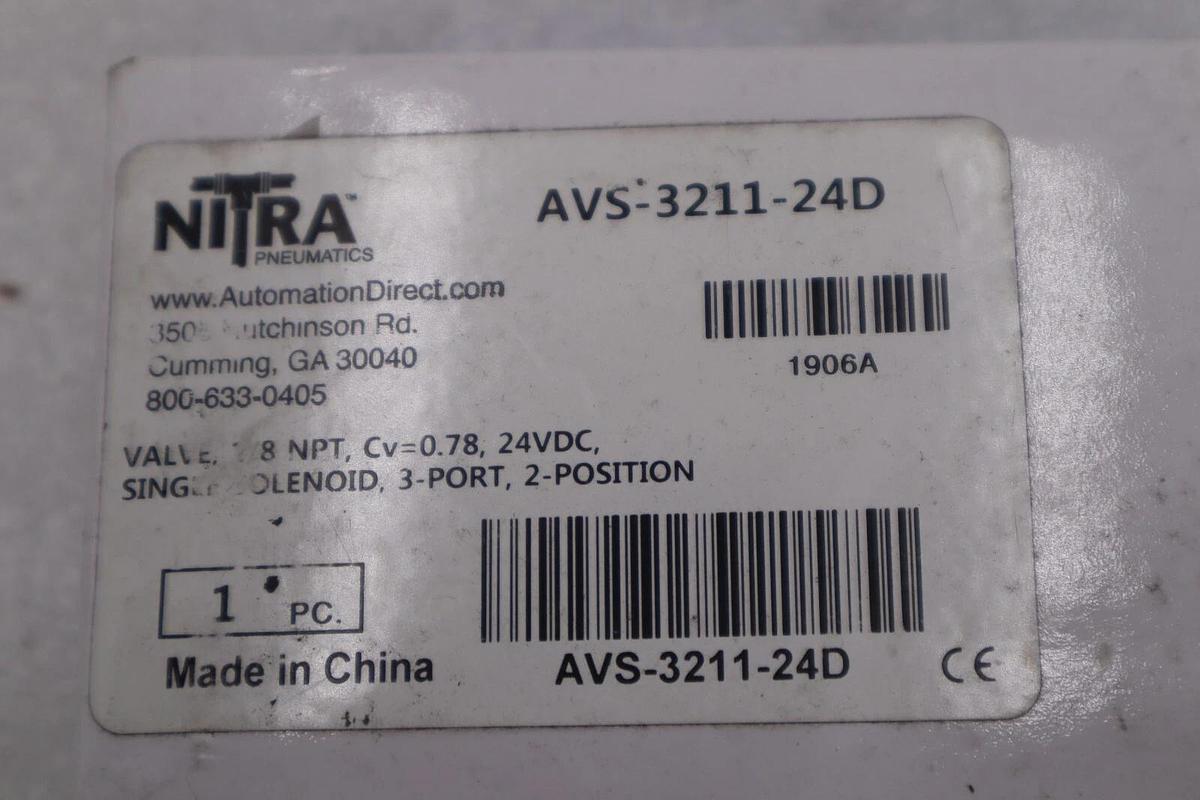 AUTOMATION DIRECT AVS-3211-24D 3 PORT 2 POSITION 24VDC STOCK K-3691