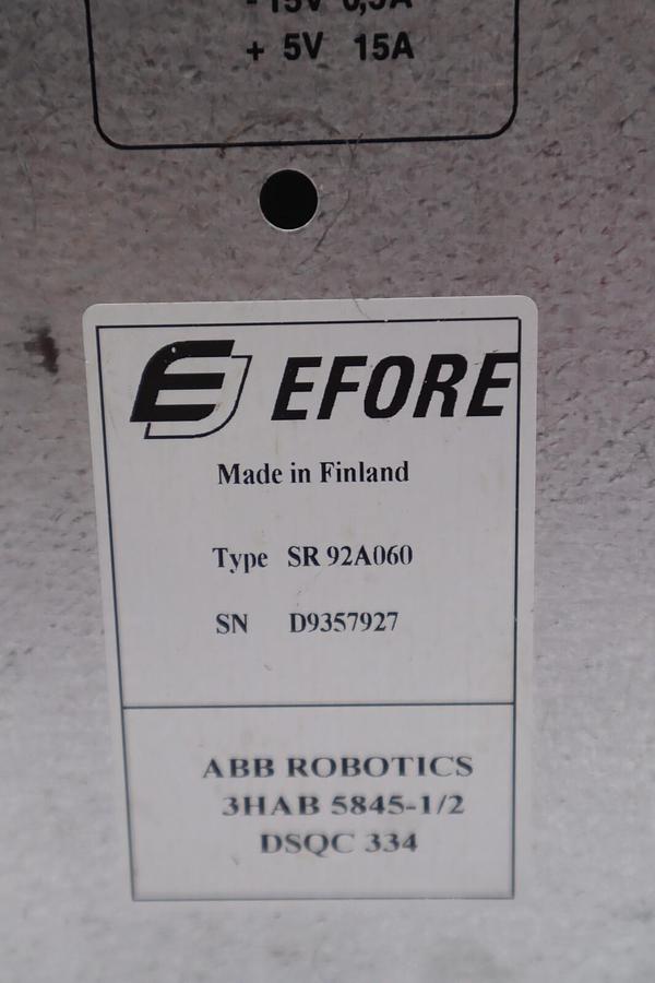 Used Efore ABB SR92A060 Power Supply Module 3HAB 5845-1/2 STOCK 3191