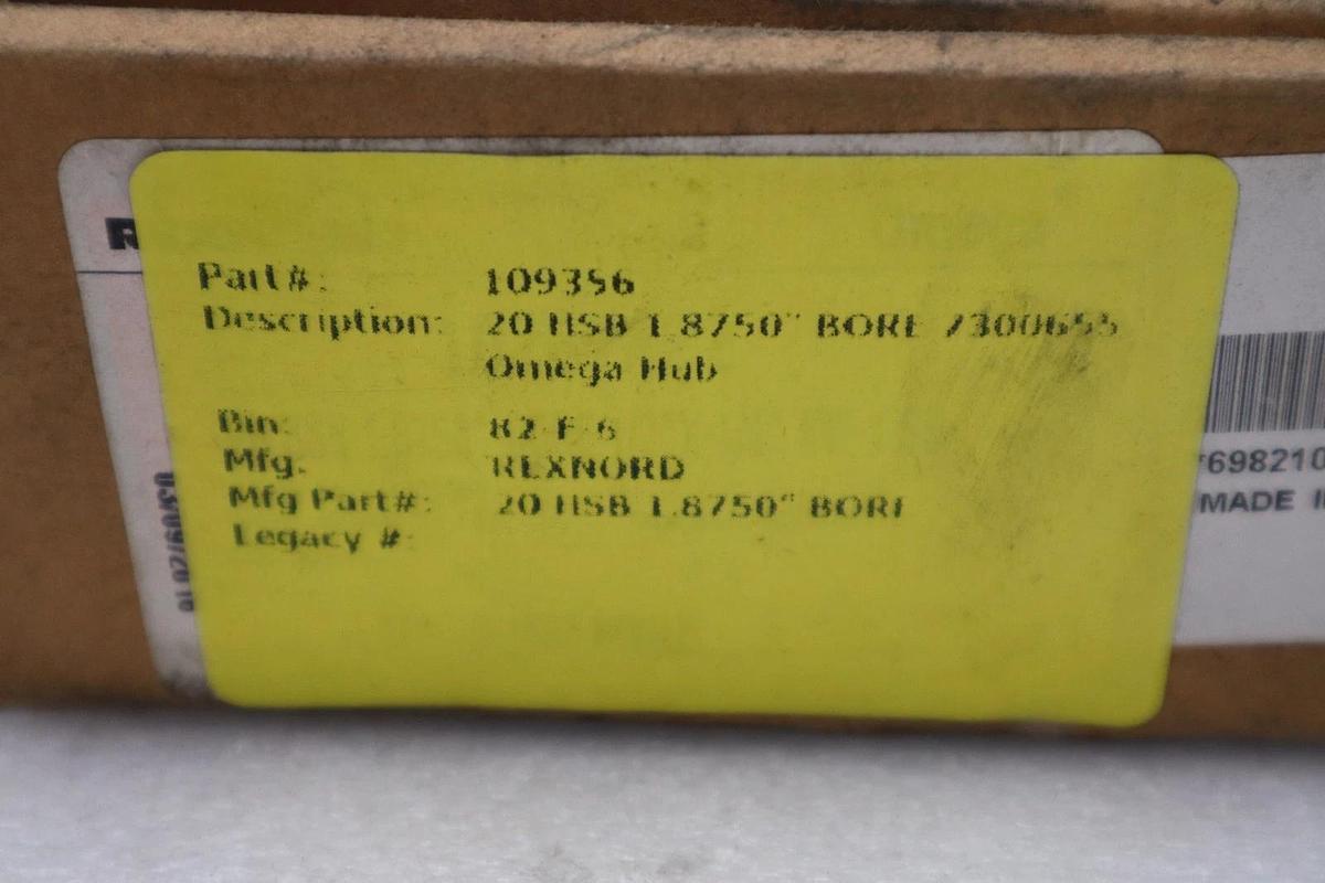 New OPEN BOX Rexnord Omega 20HSB 1.8750" Bore Coupling Hub STK CC239
