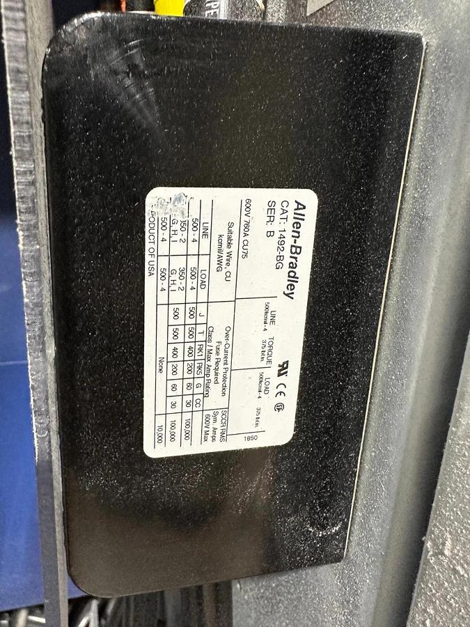 Used ALLEN BRADLEY 150 HP DRIVE CABINET 20G1AND186JA0NNNNN W/ BONITRON REGENS #S441