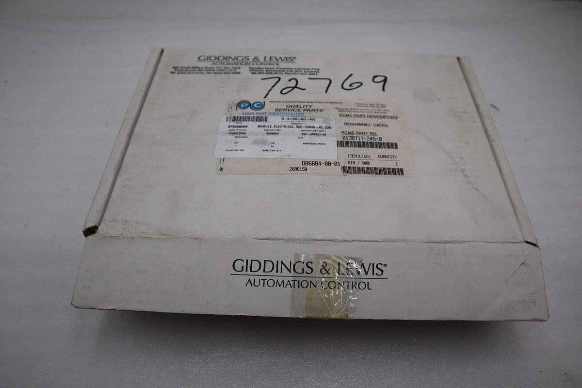 Used NEW GIDDINGS AND LEWIS 502-03840-43/ M.1016.9343 PIC 900 SERVO MOD 2 STOCK 306-C