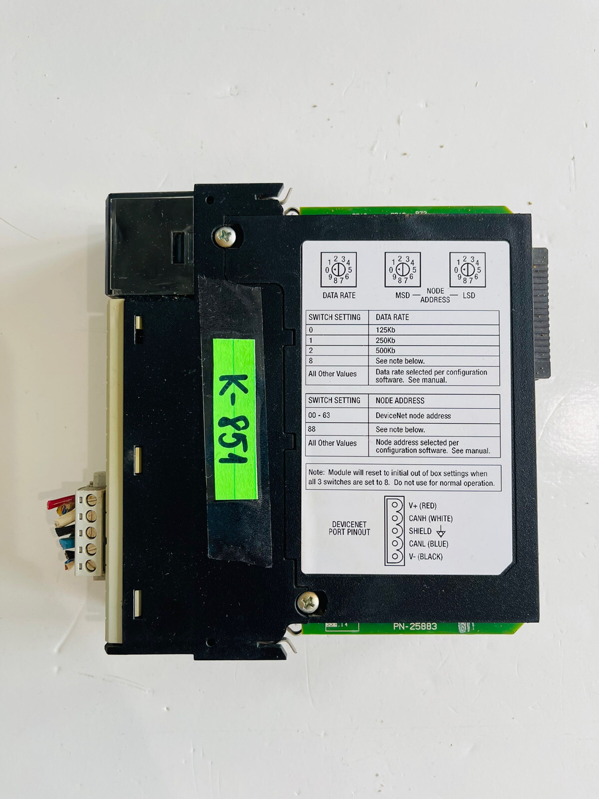 Used AB 1756-DNB D Module Communication Module Interface Module #K-851
