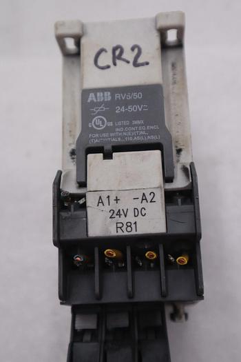 Used ABB CA5 Auxiliary Contact Block A600 Q300 A1+ -A2 24V DC R81 Used Stock #3595