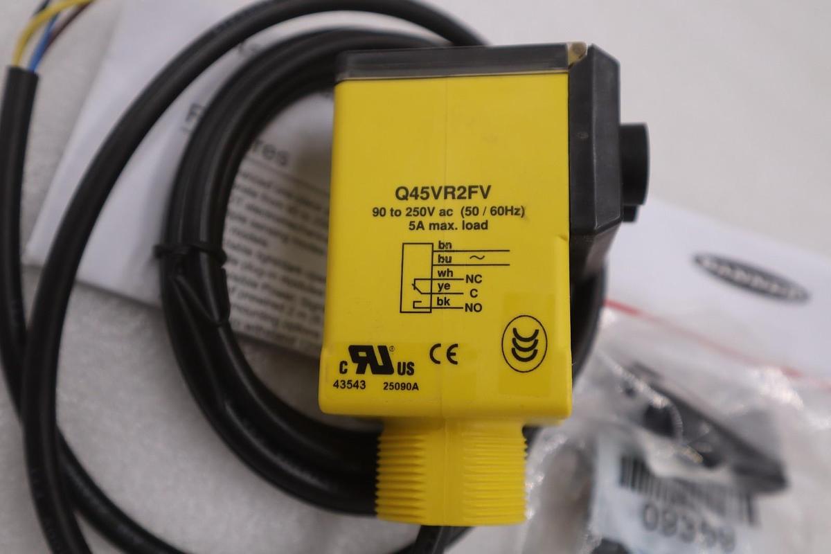 BANNER ENGINEERING Q45VR2FV VISIBLE RED GLASS FIBER OPTIC - STOCK GF1024