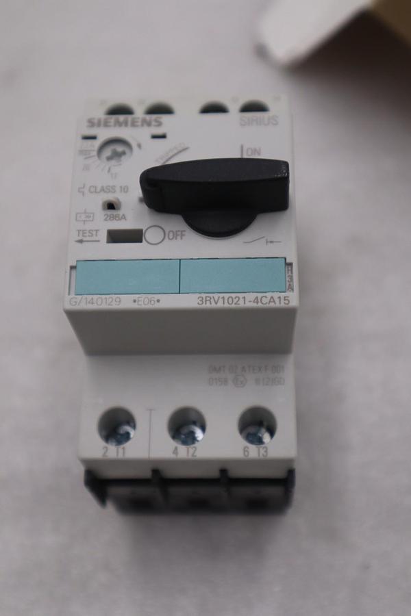 Used NEW OPEN BOX Siemens 3RV1021-4CA15 Manual Motor Starter STOCK GF783A