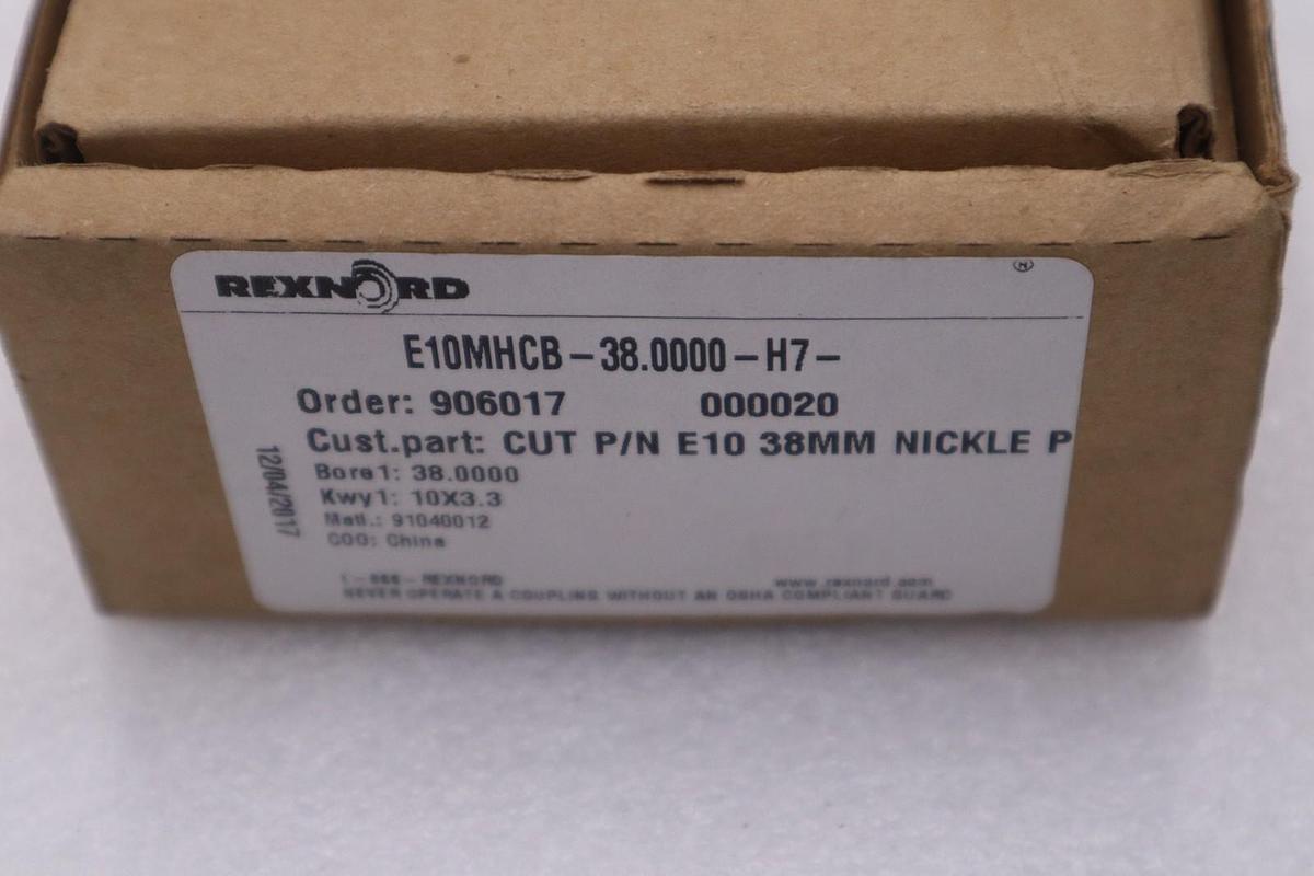 Used REXNORD E10MHCB 91040012 CUT P/N E10 38MM NICKLE STOCK #3287A