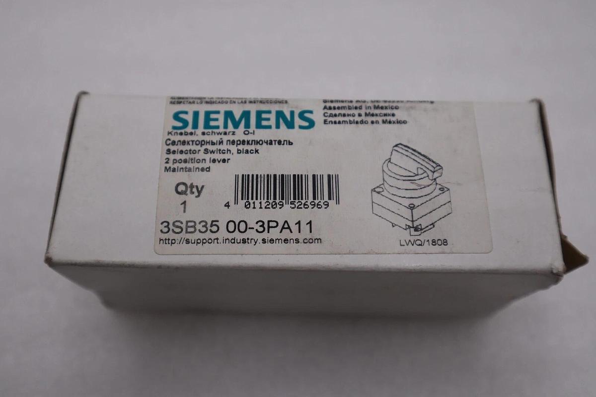 Used NEW IN BOX Siemens 3SB35 00-3PA11 Selector Switch 2 Position Black STOCK  H220A
