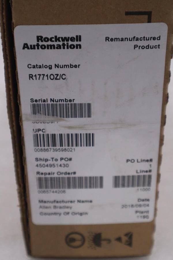 Used ALLEN BRADLEY 1771-OZ PLC MODULE - ROCKWELL REMANUFACTURED - STOCK GF870