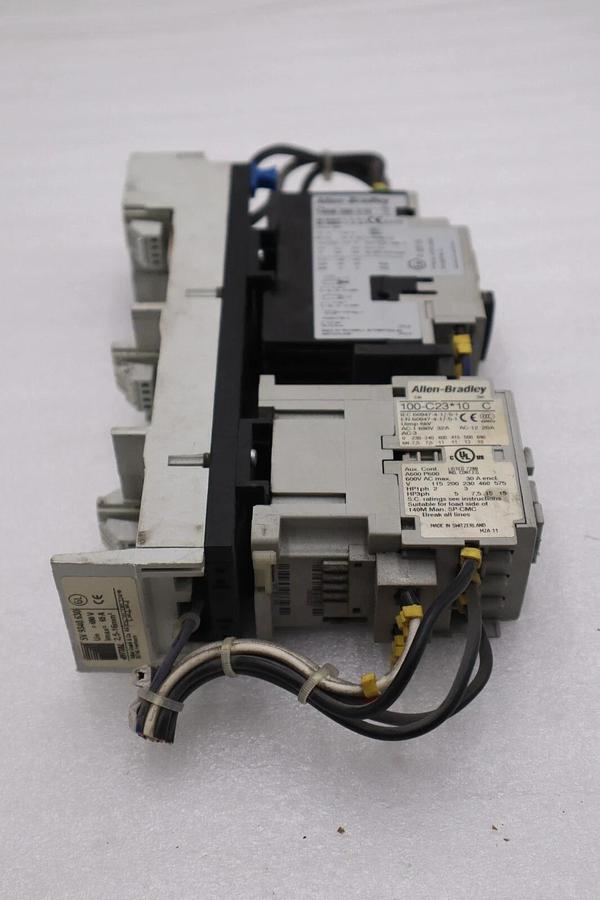 Used ALLEN BRADLEY 140M-D8E-C16 CIRCUIT BREAKER WITH 100-C23*10 CONTACTOR STOCK 4824A