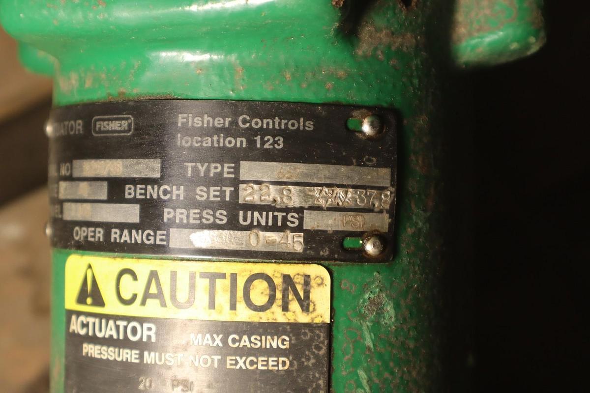 Used Fisher Control Valve Size 40 With 667 Pneumatic Actuator