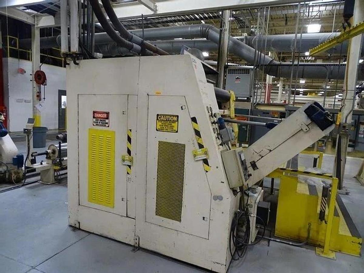 Used 64" (1.60M) ARROW MDL 2000T SLITTER REWINDER 96" OD REWIND SHEAR CUT