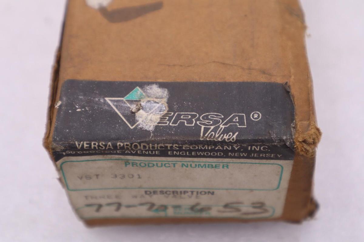 Used VERSA VALES VST 3301 S/N 77-70-653 THREE WAY VALVE STOCK #B-855