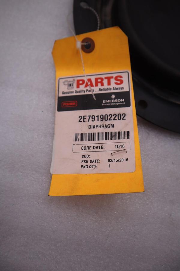 Used Fisher 2E791902202 DIAPHRAGM, NITRILE, TYPE 657 SIZE 30 NEW STOCK 130A